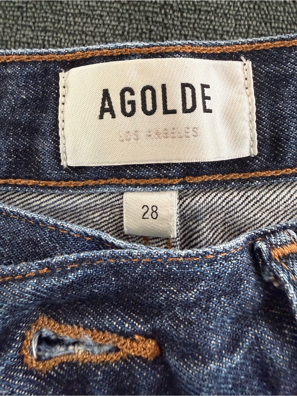 AGOLDE Ren High Rise Wide Leg Jeans Dark Indigo Size 28 - Picture 4 of 8